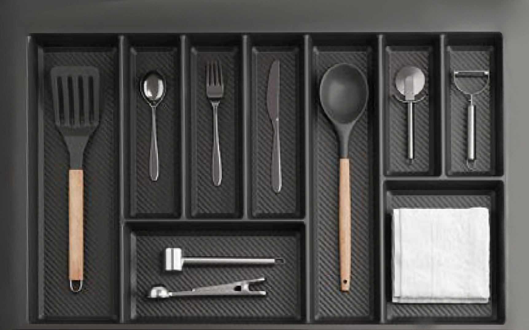 Organizator jedilnega pribora, barva grafit