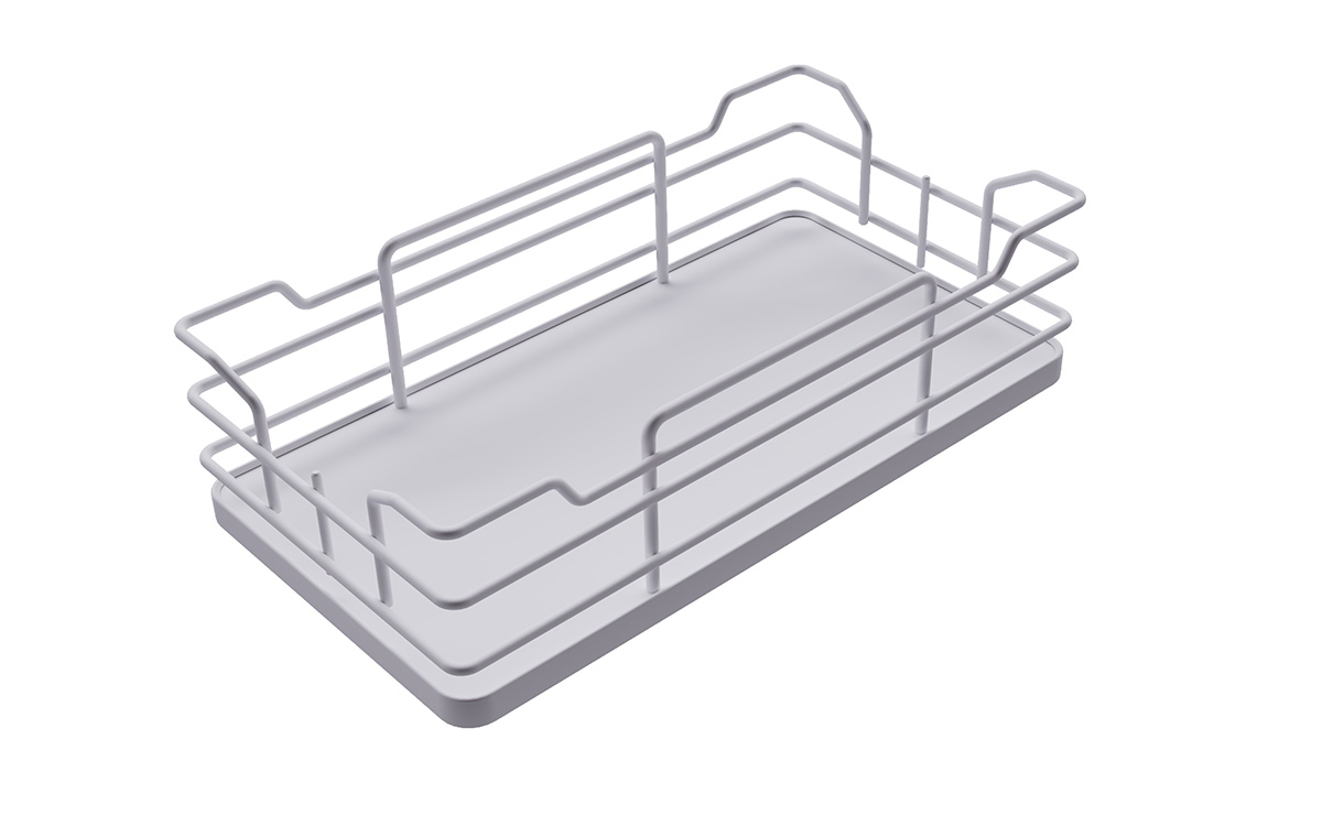 Set of pull-out larder baskets INFINITY LINE 30, white (5 pieces)