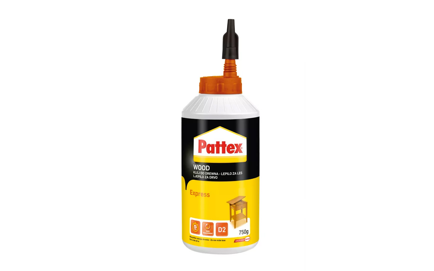 Pattex EXPRESS, belo pva lepilo, 750g