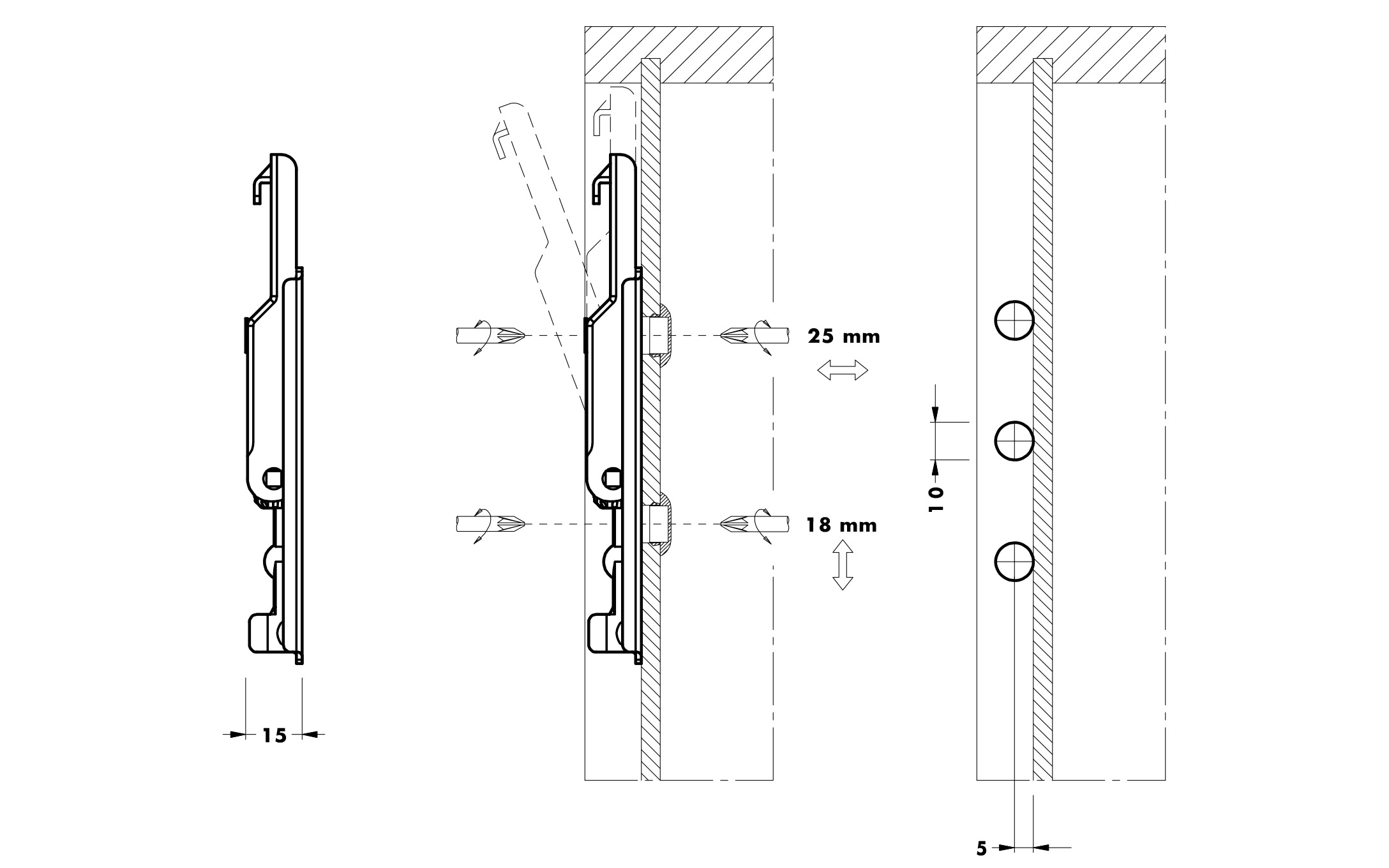 Bracket type 818, left