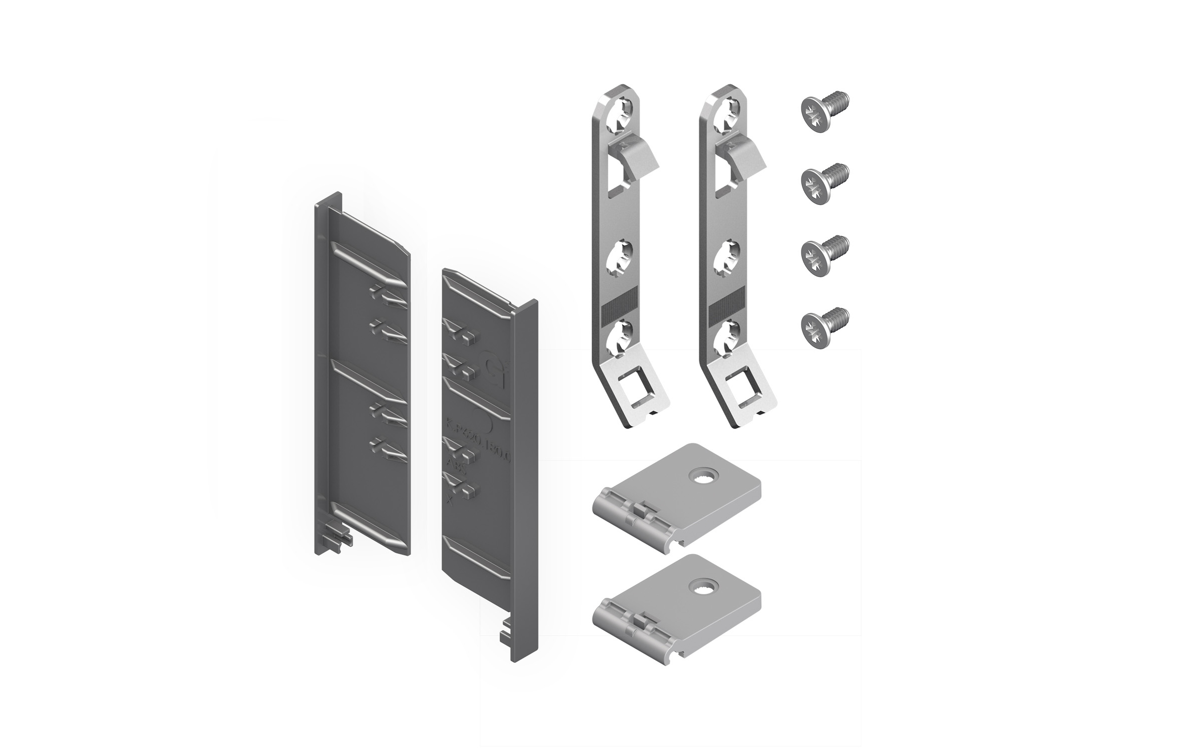 Accessory inset panel set for Nova Pro Scala, hight: 90 mm, STONE