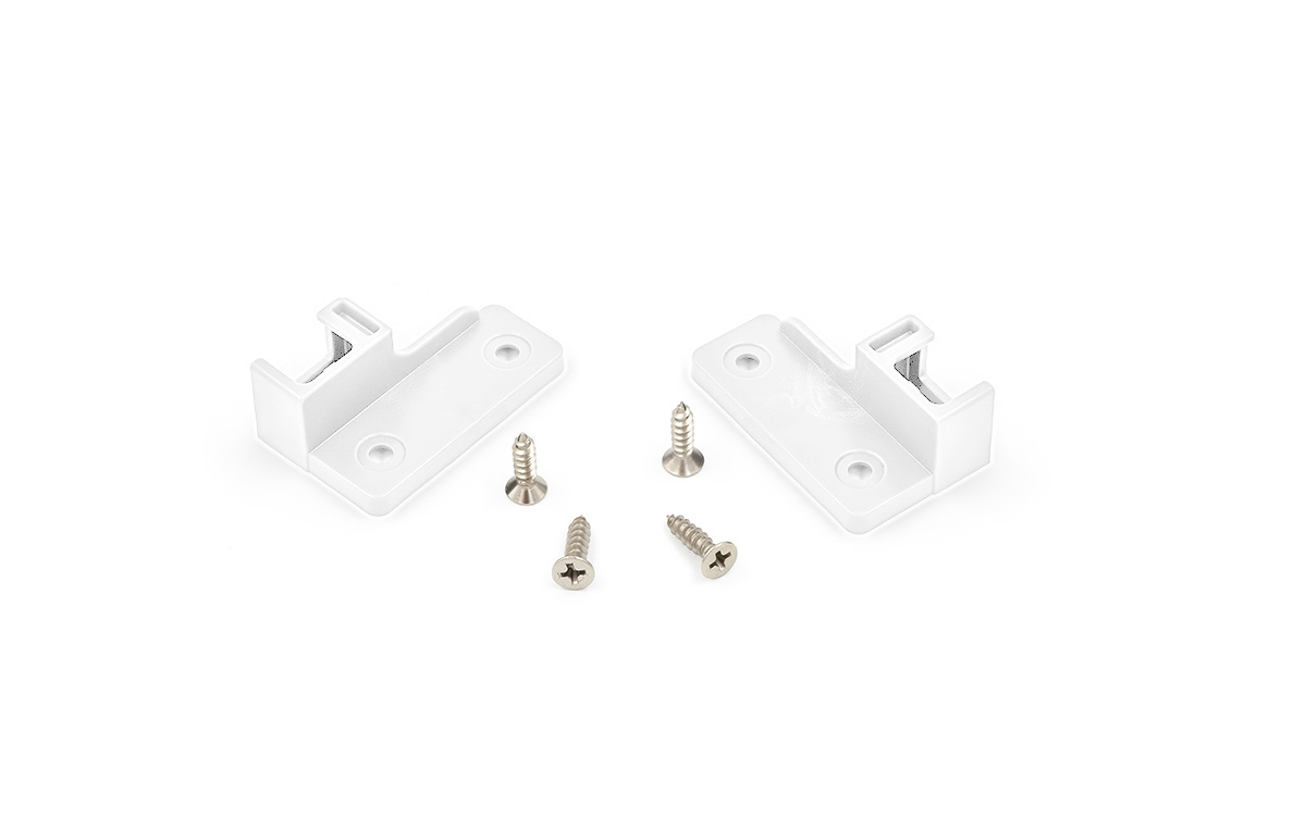 Back fixing brackets for HT railings, white color.