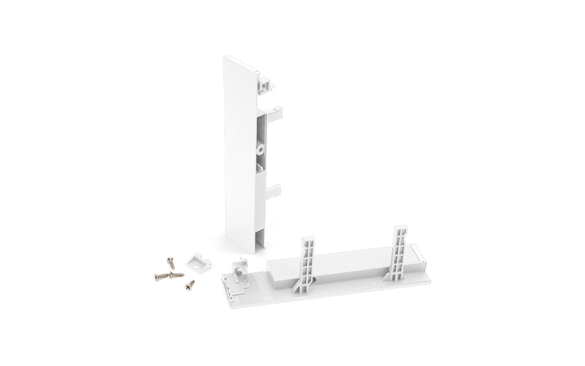 HT13 innner drawer front fixing bracket, white color.
