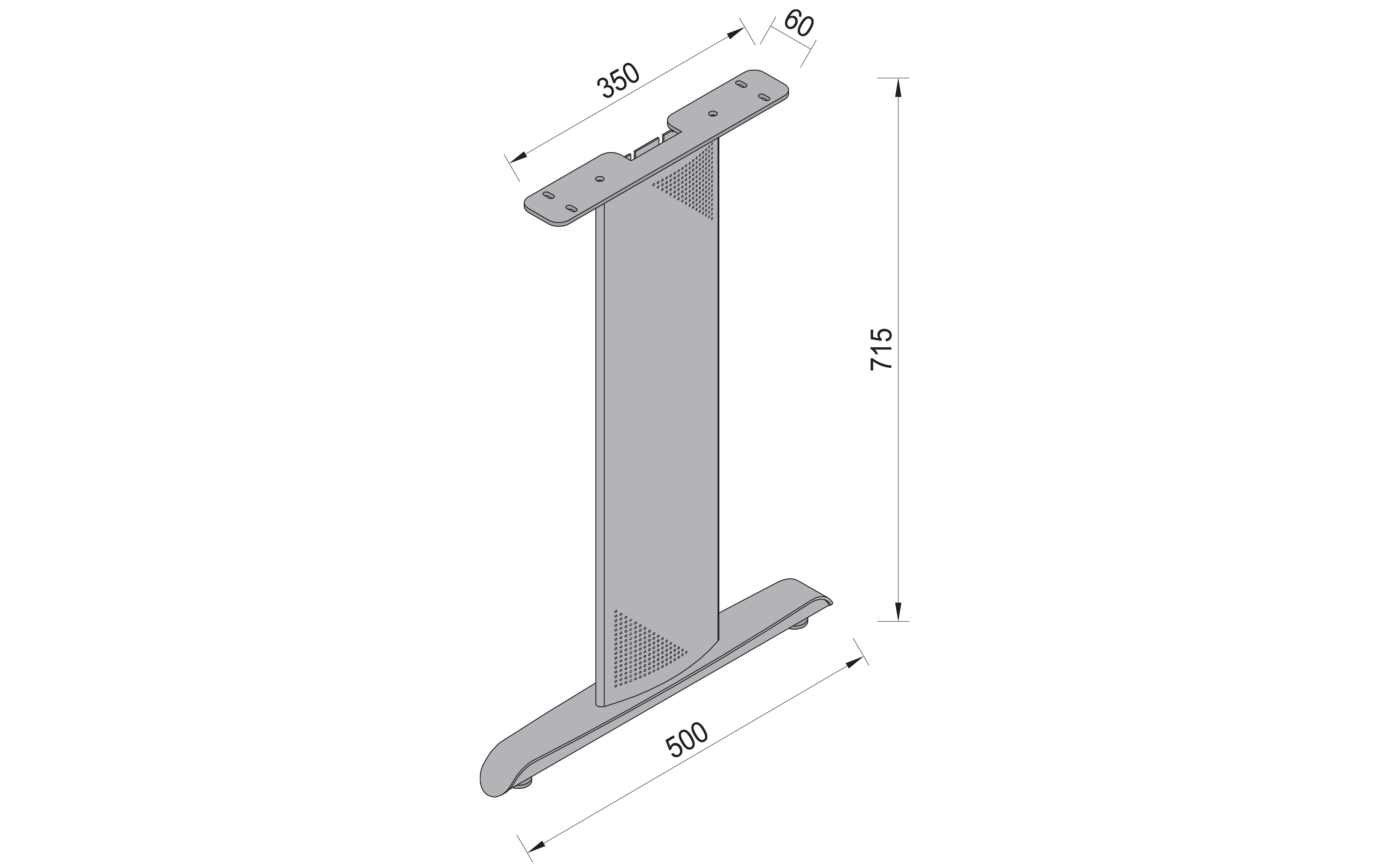 Noga IRWIN 500, RAL 9006 struktur