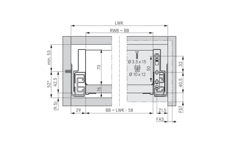 Predal Nova Pro Scala, višina: 90 mm, dolžina: 500 mm, 40 kg, ICE