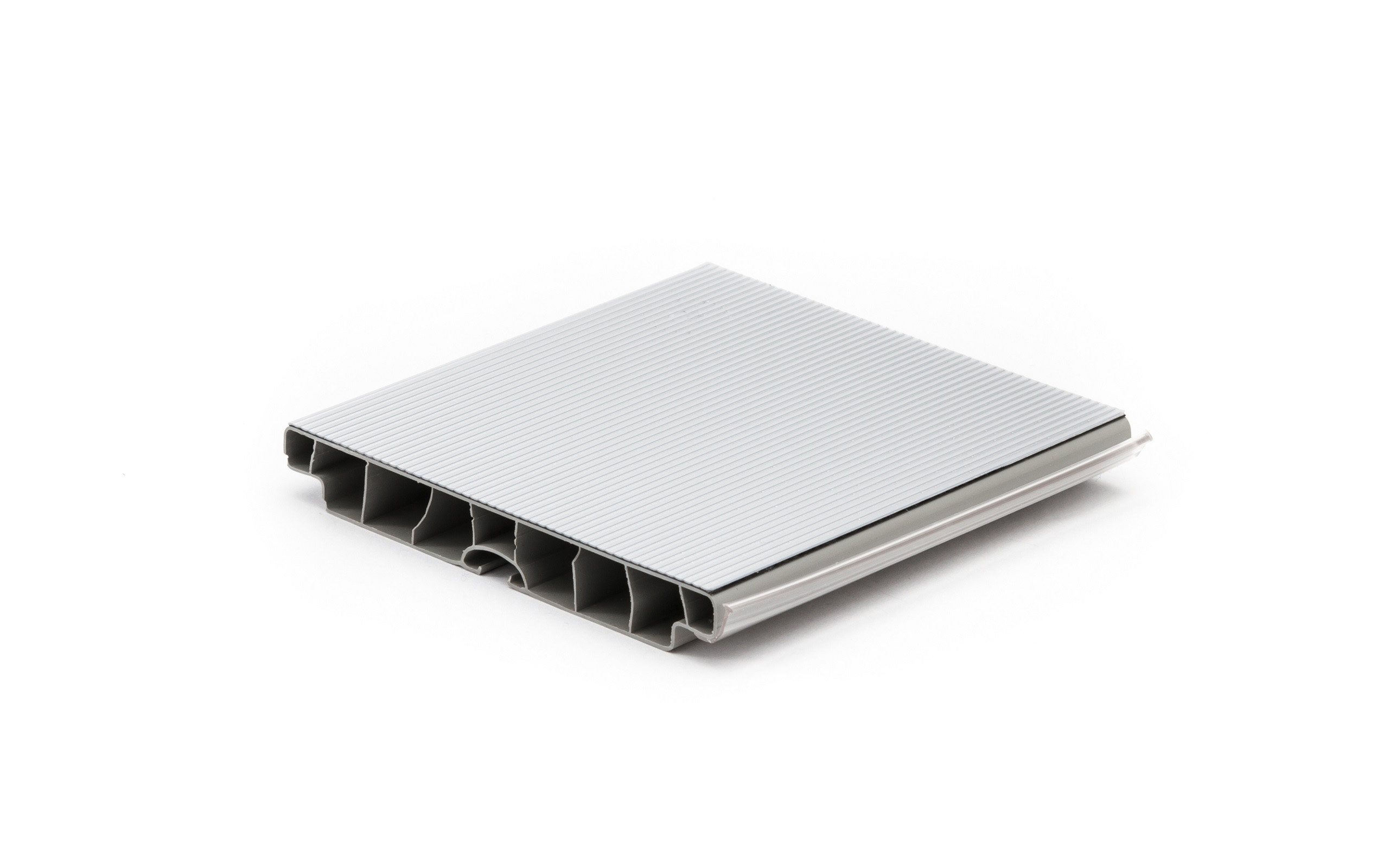 Podnožje, h= 100 mm, l=4 m, imitacija aluminij miller