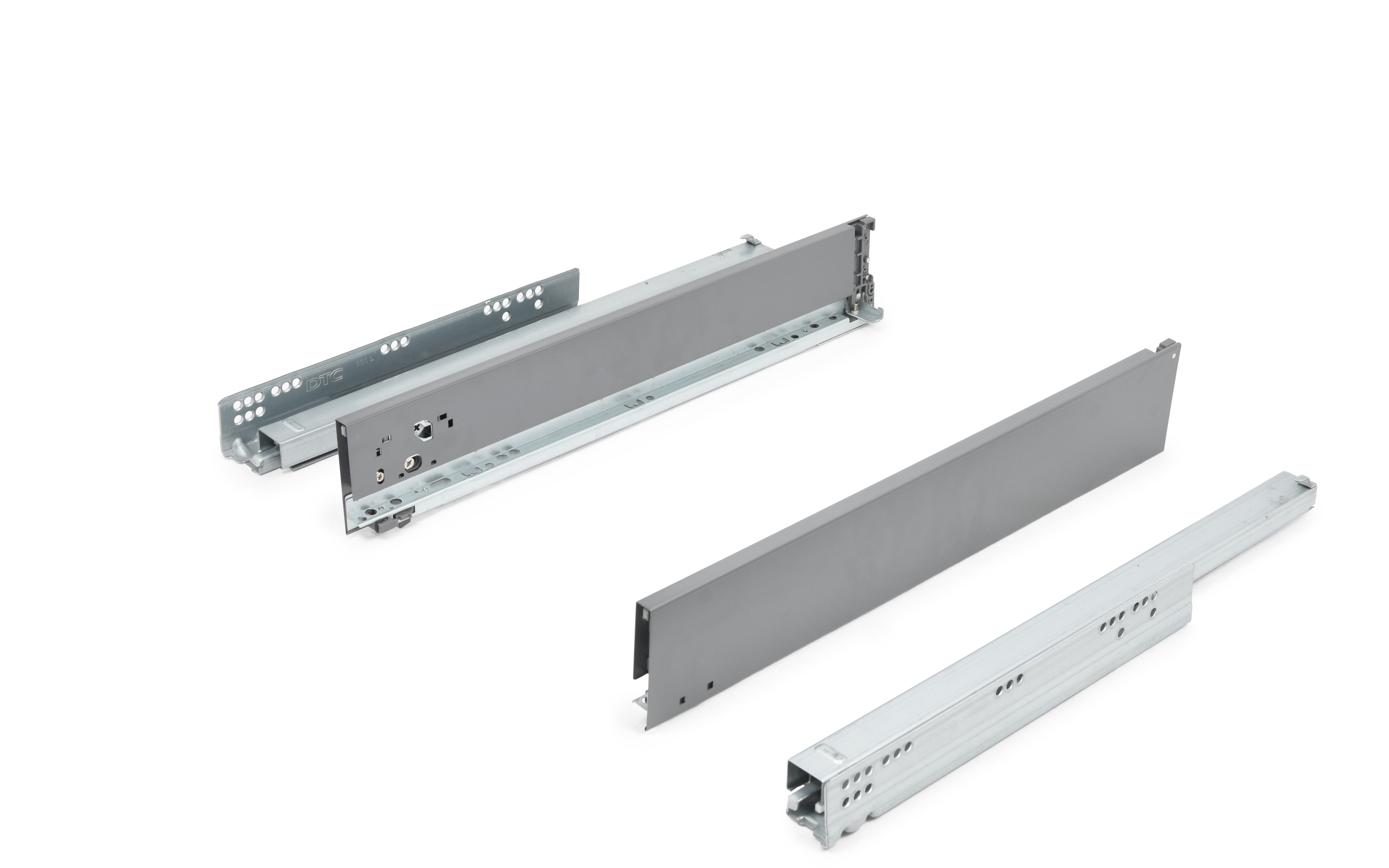 Slim drawer HT11, dimensions 88 x 550 mm, full extension slides with soft closing, loading capacity 40 kg, anthracite color. Slim drawer HT11, dimensions 88 x 550 mm, full extension slides with soft closing, loading capacity 40 kg, anthracite color.