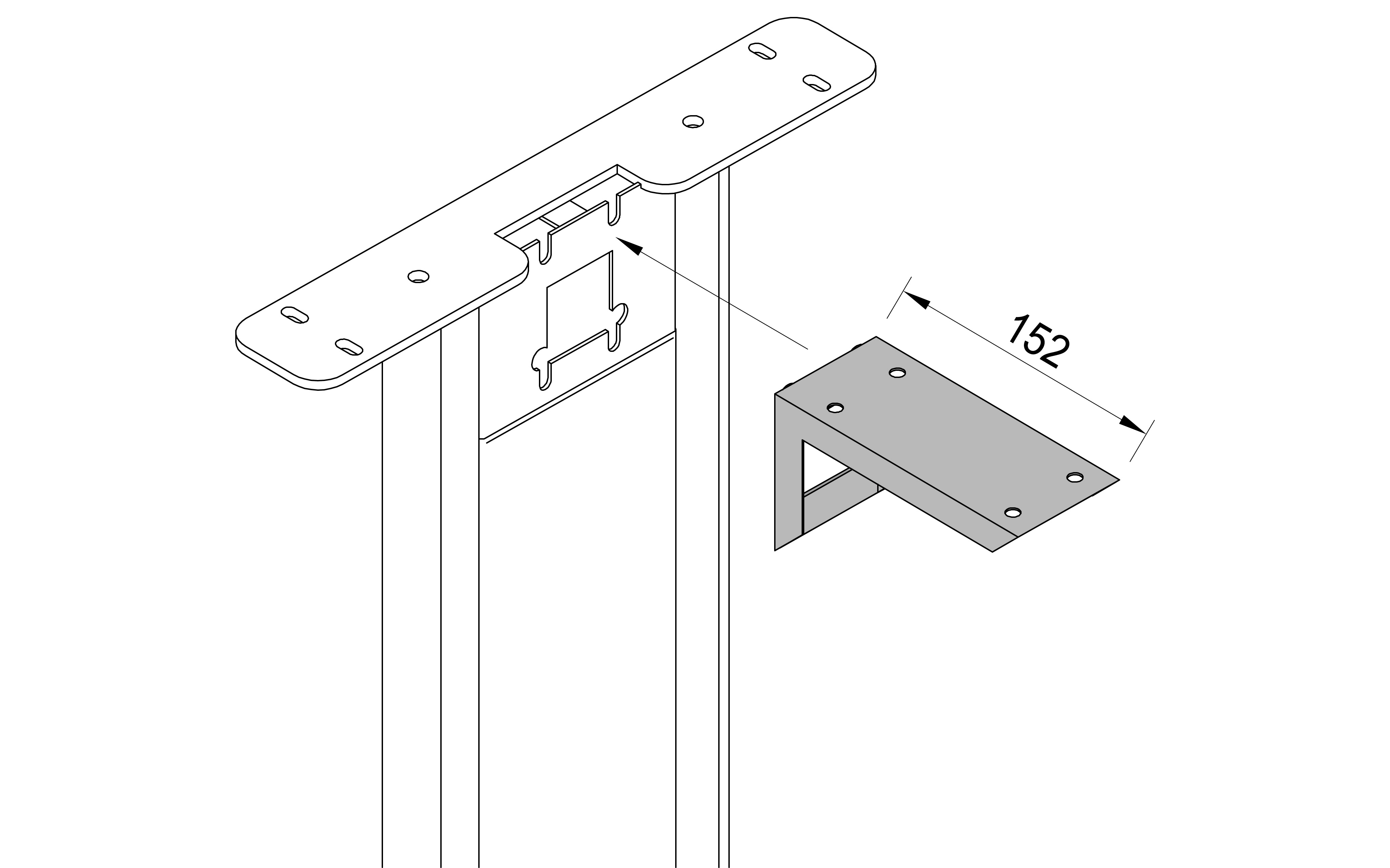 Leg holder, grey color