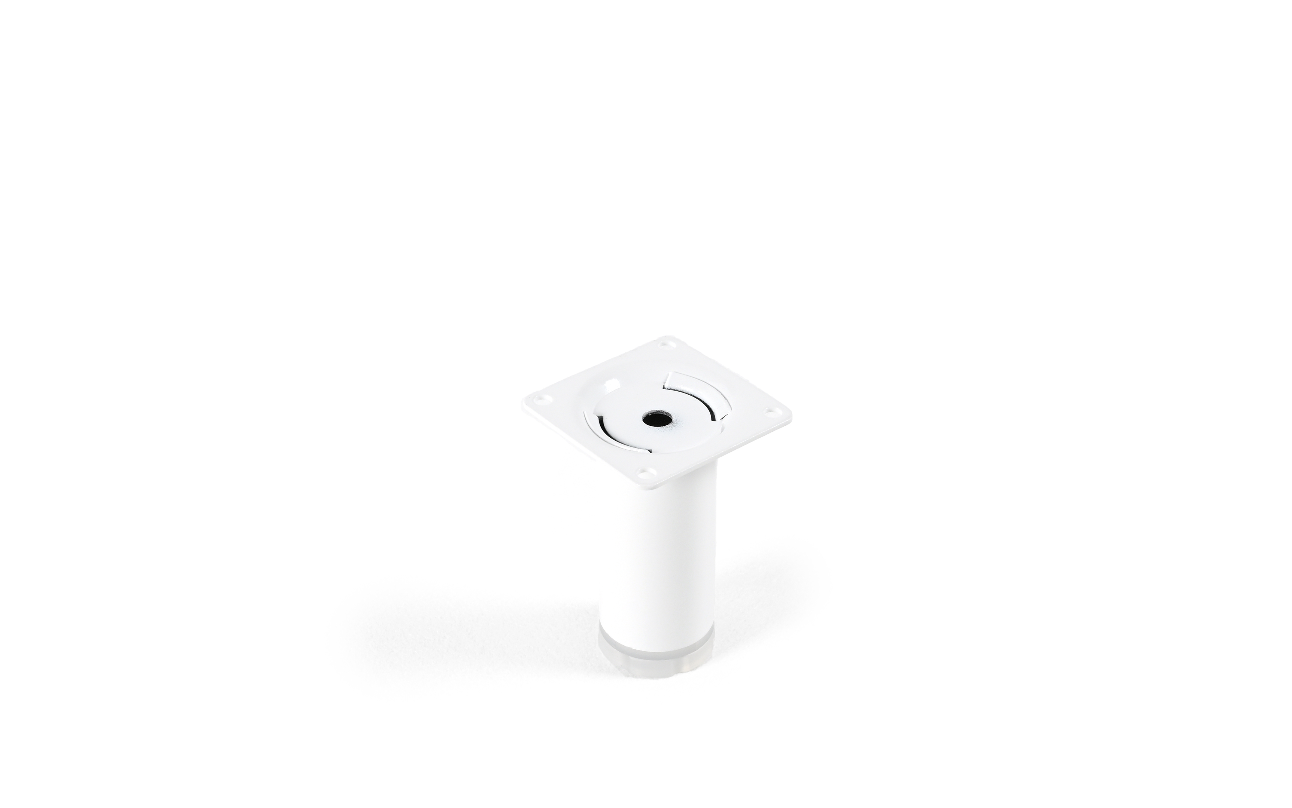 Furniture leg D 40, H=100 mm, white structure color