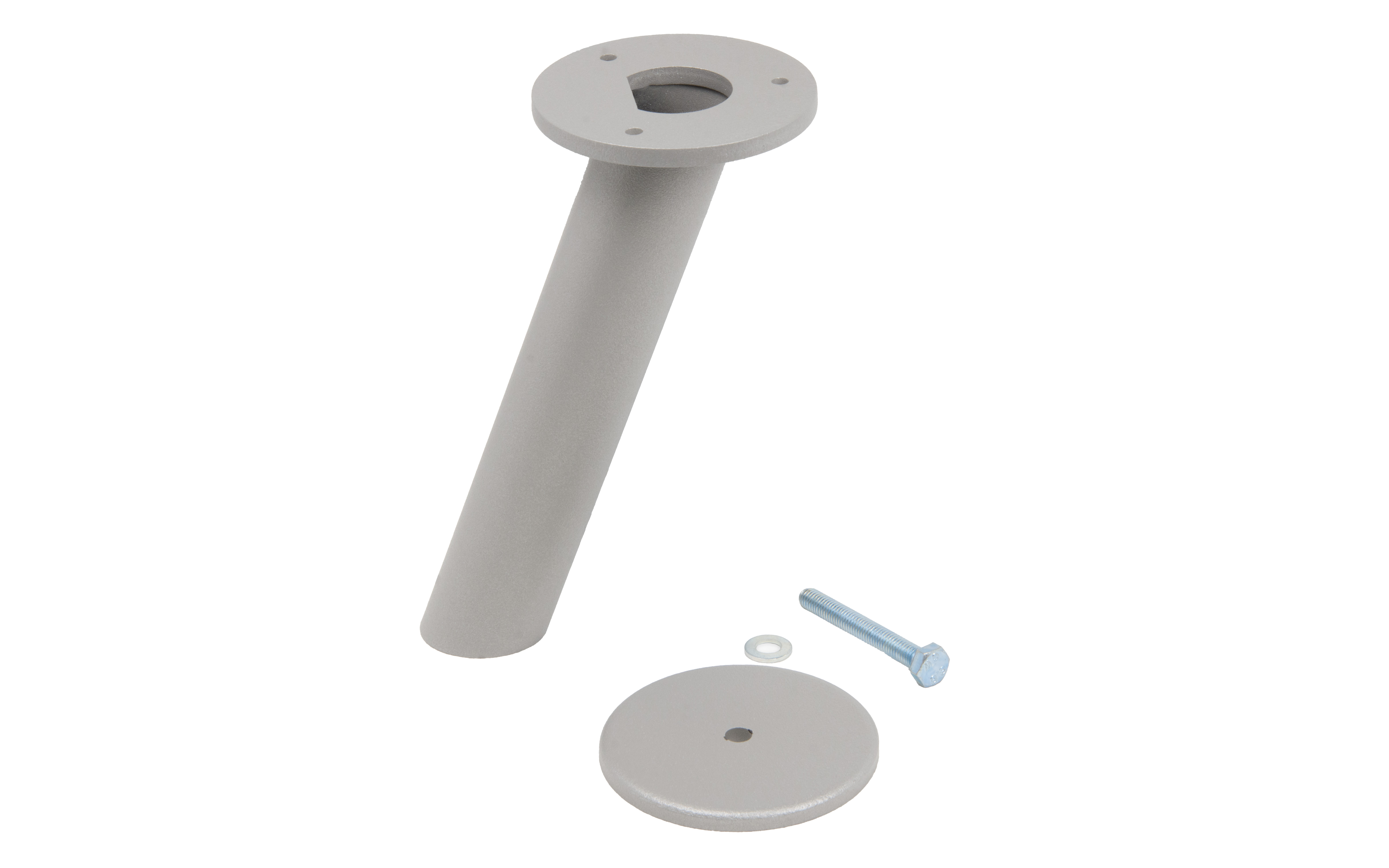 Inclined worktop support D 40/200 mm, grey, RAL 9006 structure