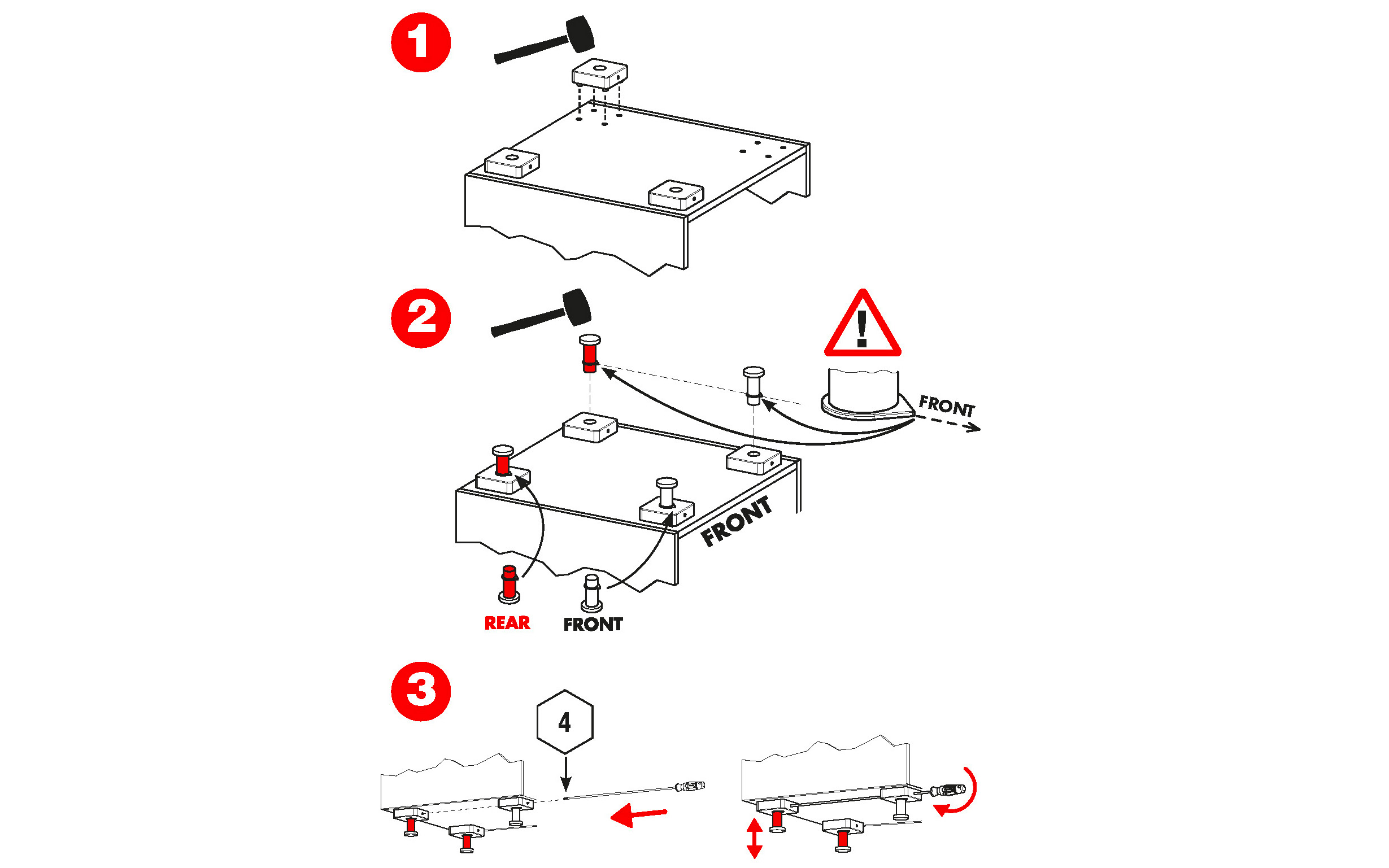 Camar plastična nogica tip 437, h= 60 mm, set 4 kosi