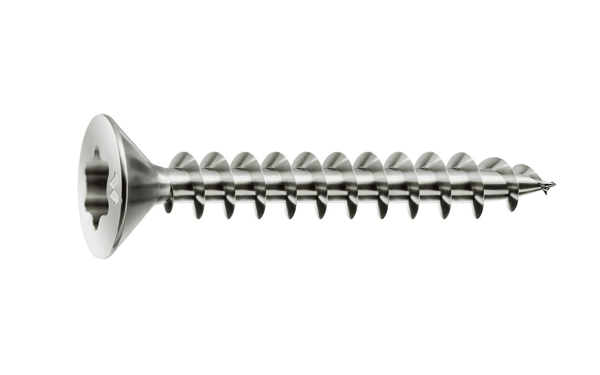 Countersunk screw Mustad Panelvit TX, 4.5 x 30 mm, full thread, Chormiting, TX20, packed 500 pieces