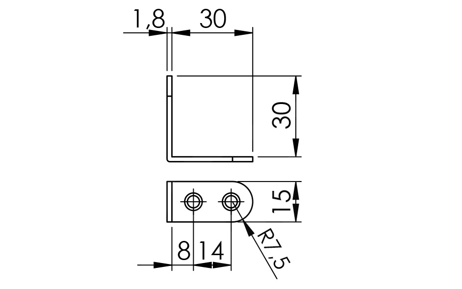 Kotnik pohištveni 30 x 30 x 15