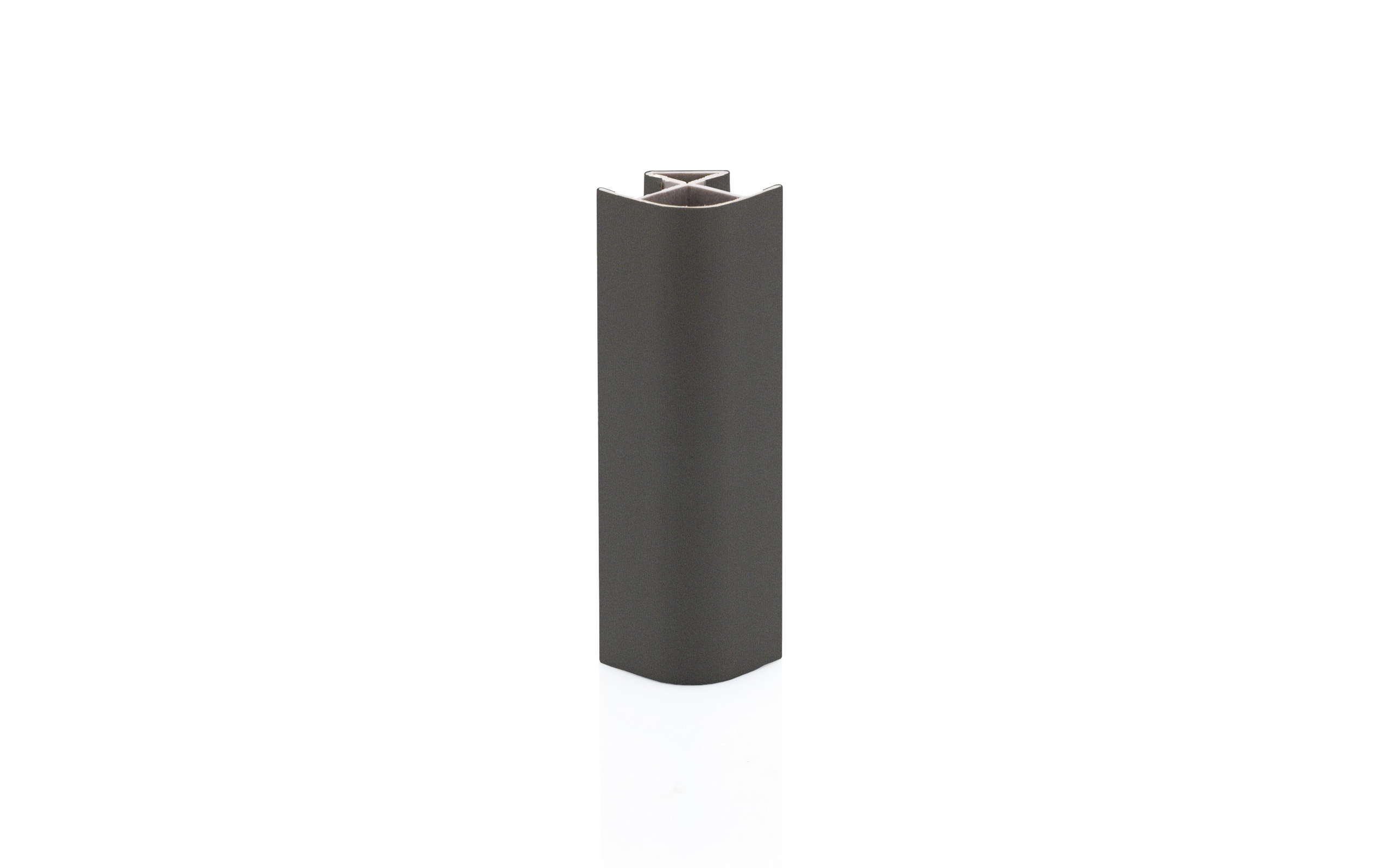 Plinth joint cap 100 mm, 90°, R12 mm, dark grey