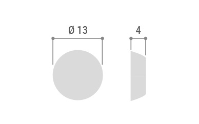 Adhesive bumpers 13 mm, transparent