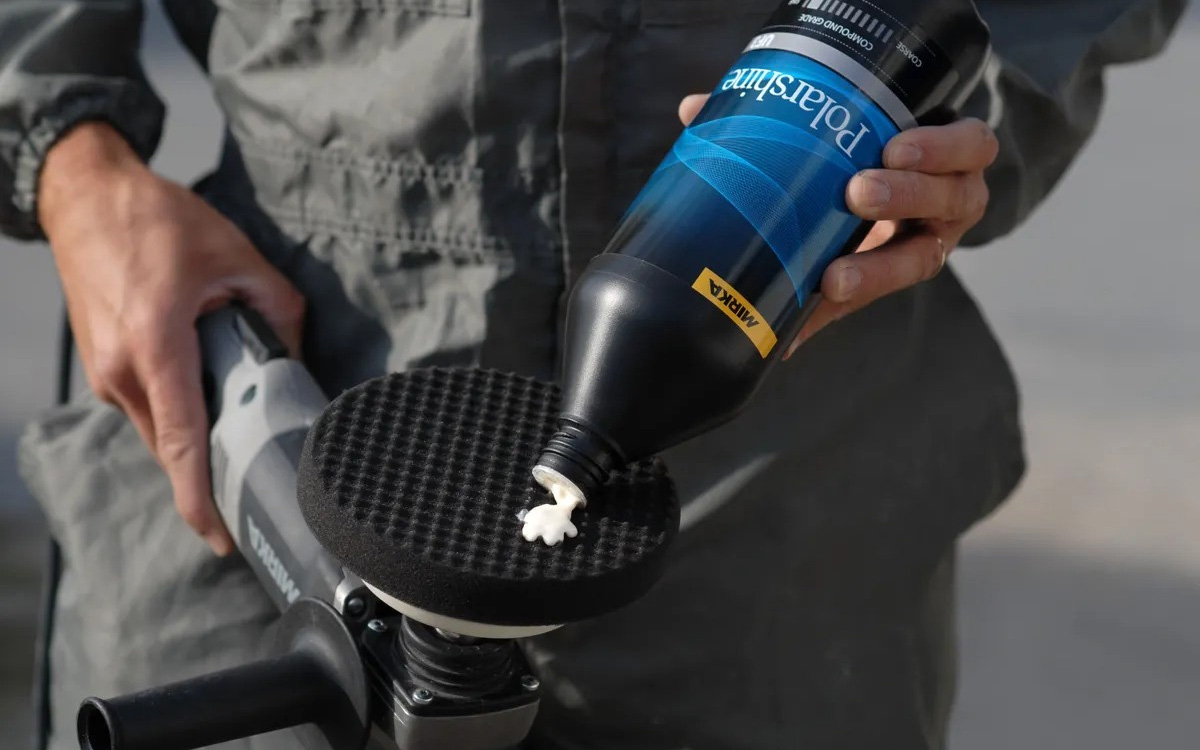 Polishing Foam Pad 150 x 25 mm Black Waffle, 2/Pack